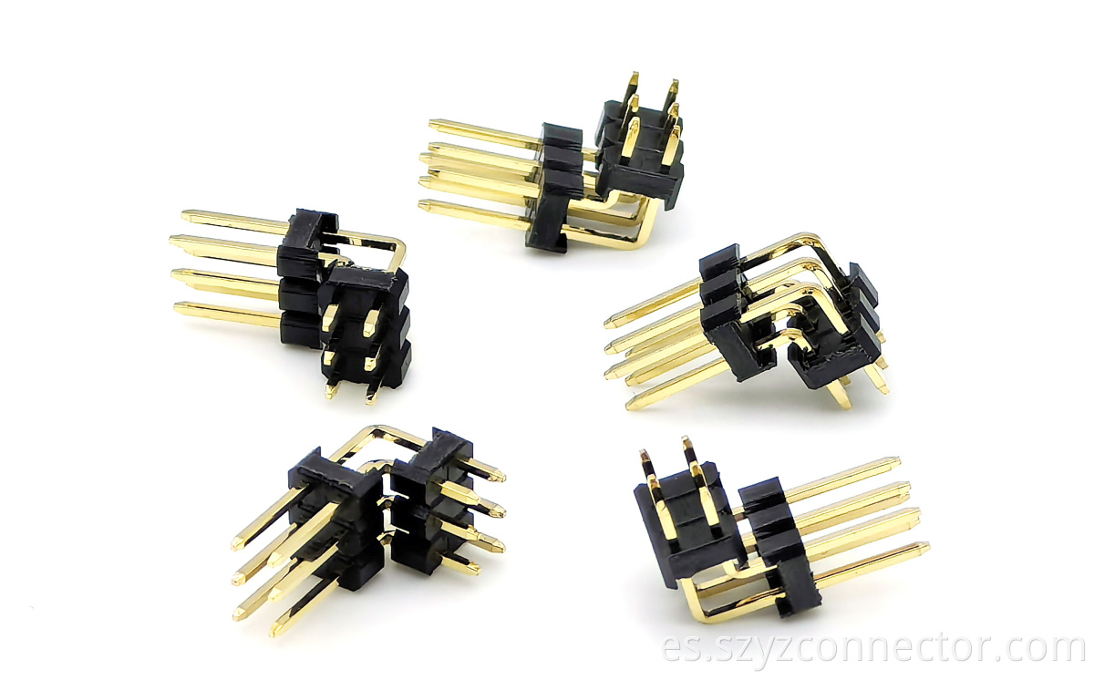Conector de pines de 2,54 mm de doble fila 2.54mm pin header dual row
